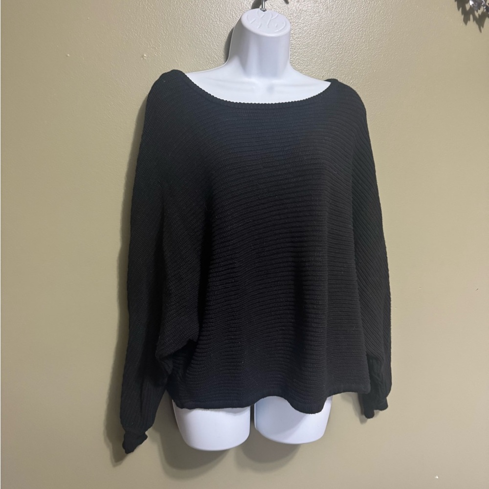 Eloquii Sweater, Black, Size 14/16